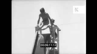1950s Busy Public Swimming Pool, Summer Leisure, 35mm