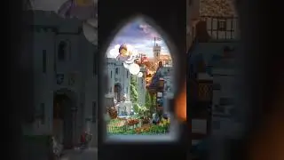 Medieval Castle Guarded By Fire Breathing Dragon 😱🔥🐉 | LEGO Window Still 🪟 #Shorts #StopMotion