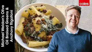 Michael Weldon's Olive Oil Braised Greens and Anchovy Rigatoni