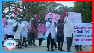 Health sector at risk as workers protest demanding pay and permanent terms