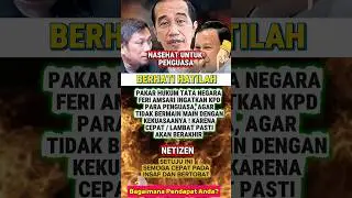 PAKAR HUKUM TATANEGARA INGATKAN KEPADA PARA PENGUASA !