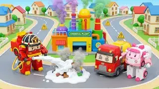 Chemical Fire Emergency! | Roy's Special Foam Rescue  | Robocar Policar | Happy Rescue Cars
