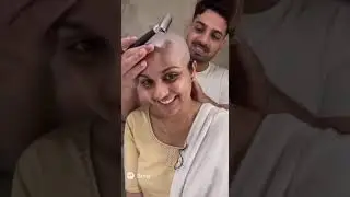 husband shaves wife's head | headshave indian woman | bald head #baldisbeautiful #headshave