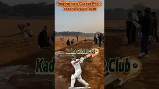 Making of new Cricket Pitch kadmaground maxwellharyana0001 jaibabaki🚩