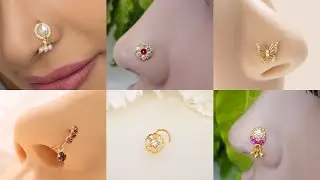 Latest New Gold Nose pin Design IlDimond Nose Pin Collection