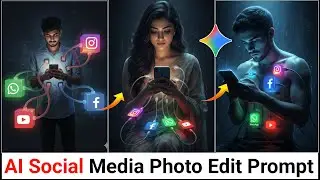 Social media Icon Photo Editing prompt || Social media Bala Photo Edit Kaise Kare || Google Gemini