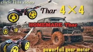 [4&times;4] Bo motor and whills Homed Mini Ofroading Car #gearmotor #Thar #car *[{(#4&times;4#)}]*