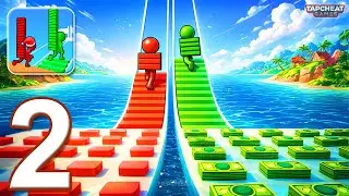 Bridge Race - Gameplay Walkthrough Part 2 - Bridge Stack Race io Tournament (Android, iOS)