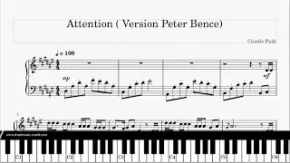 Attention Version Peter Bence - Charlie Puth - Piano (Sheets - Tutorial Piano score)