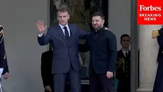 French President Emmanuel Macron Welcomes Ukrainian President Zelensky To Paris