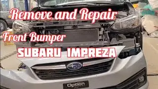 Removed & repair front bumper  Subaru  Impreza || step by step tutorial || Car Body Repair