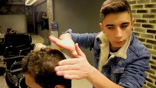 YOUNG BARBER Asmr Massage | Turkish BARBER MASSAGE on the CHAIR inc. HEAD, BACK MASSAGE and MORE