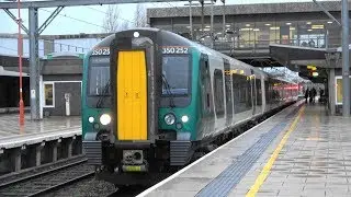 (4K) London North Western Railway 350252 departs Stafford on 1L81 for Birmingham NS. 07.01.19