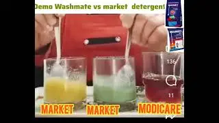 MODICARE LOUNDRY CARE::: WASHMATE COMPARE MARKET BRANDS :: LIVE DEMO