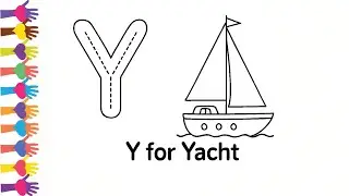 Y is for Yacht | Fun Alphabet Tracing and Coloring Worksheet for Preschoolers
