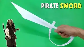 How To Make A Pirate Sword Out Of A4 Paper - DIY Pirate Sword