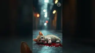 Raccoon saves cute kitten from human cruelty 🦝😿 #RaccoonRescue #CuteAnimals #AnimalRescue