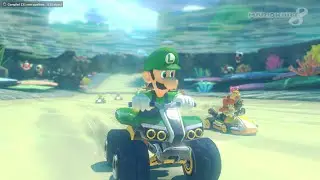 playing mario cart 8