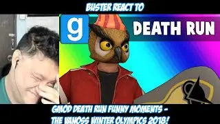 Buster Reaction to Gmod Death Run Funny Moments - The Vanoss Winter Olympics 2018!