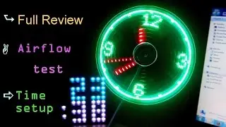 USB Clock Fan || Unboxing & Full Review || Setup time|| Transparent LED Light fan in air || India