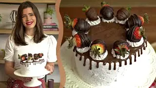 BOLO DE CHOCOLATE COM MORANGO DELICIOSO! | TPM por Ju Ferraz