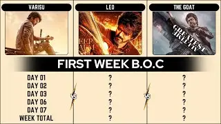 The GOAT vs Leo vs Varisu First Week Box Office Collection Comparison | The Greatest Of All Time