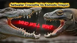 Saltwater Crocodile Vs Komodo Dragon Battle | Deadliest Reptile Fight Ever Recorded | AI Art