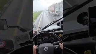 4K POV Truck Driving Nebraska | Rainy Overtake at 72 MPH #shorts