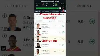 ABF VS BR dream 11 team abf vs br