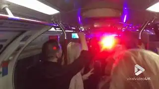Viral Video UK: Drum and base rave on the tube