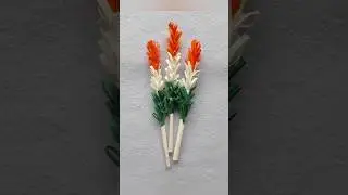 Independence day tricolour 🇮🇳 flower making with paper 15th August special craft