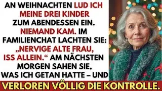 „Alte Frau, hier will dich niemand. Iss allein!“ Meine drei Kinder lachten – doch sie wussten nicht…