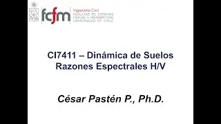 Dinámica de Suelos CI7411 2020-12-22 Razones espectrales H/V