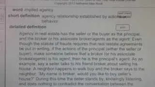 implied agency Real Estate License Exam Study Guide AgentExamPass.com