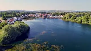 Conningbrook Lakes Countryside Park - Tranquil Drone Views in 4K
