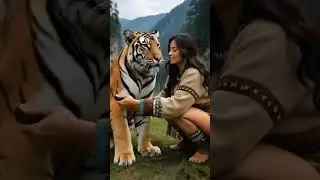 Tiger and girls Friendship #texasfarm #californiavibes