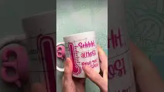 Color Changing Vinyl & Linerless Transfer Tape on a Cricut Mug