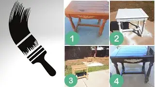 Refinishing A Set Of End Tables - Painting - Stain - Prep - Faux Wood/Stain Finish
