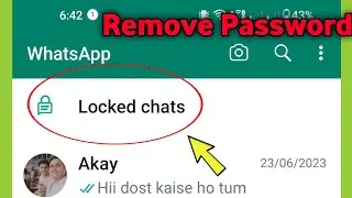 Как снять пароль блокировки чата в WhatsApp