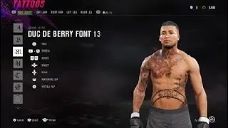 EA SPORTS&trade; UFC&reg; 4 tattoo tutorial lettering