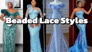 Fully Corset Beaded Lace Styles||Asoebi Dress||African Wedding Outfits||Bridal Dress #lacestyles