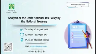 Webinar #19of2022: Analysis of the Draft National Tax Policy by the National Treasury