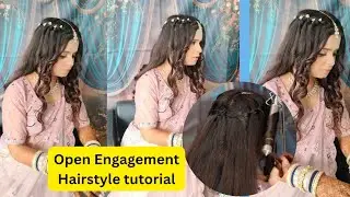 Open Engagement Hairstyle, Engagement Hair Tutorial, Soft Curls Hairstyle