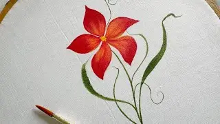 Simple Flowers Fabric Painting Tutorial | Back to Basics | Shading Technique