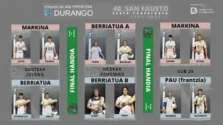 FINALAK 40. SAN FAUSTO ZESTA TXAPELKETA 1981 -2025