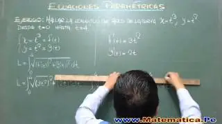 ECUACIONES PARAMETRICAS-LONGITUD DE ARCO-EJERCICIO RESUELTO