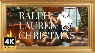 Ralph Lauren Polo Bear Christmas 4K | Cozy Animation & Music | 8 Hours | Framed Art