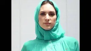 NIKI CHIFFON MODEST MUSLIM TUNIC DRESS - AQUA BLUE