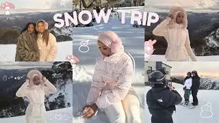 SKI trip ❆☃︎ first time in the snow, cute cafes, friends, manhua lash extensions, birthdays