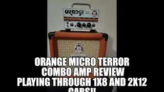 Orange micro terror combo review playing through a 1x8 and 2x12 cab!!#orange #orangeamps